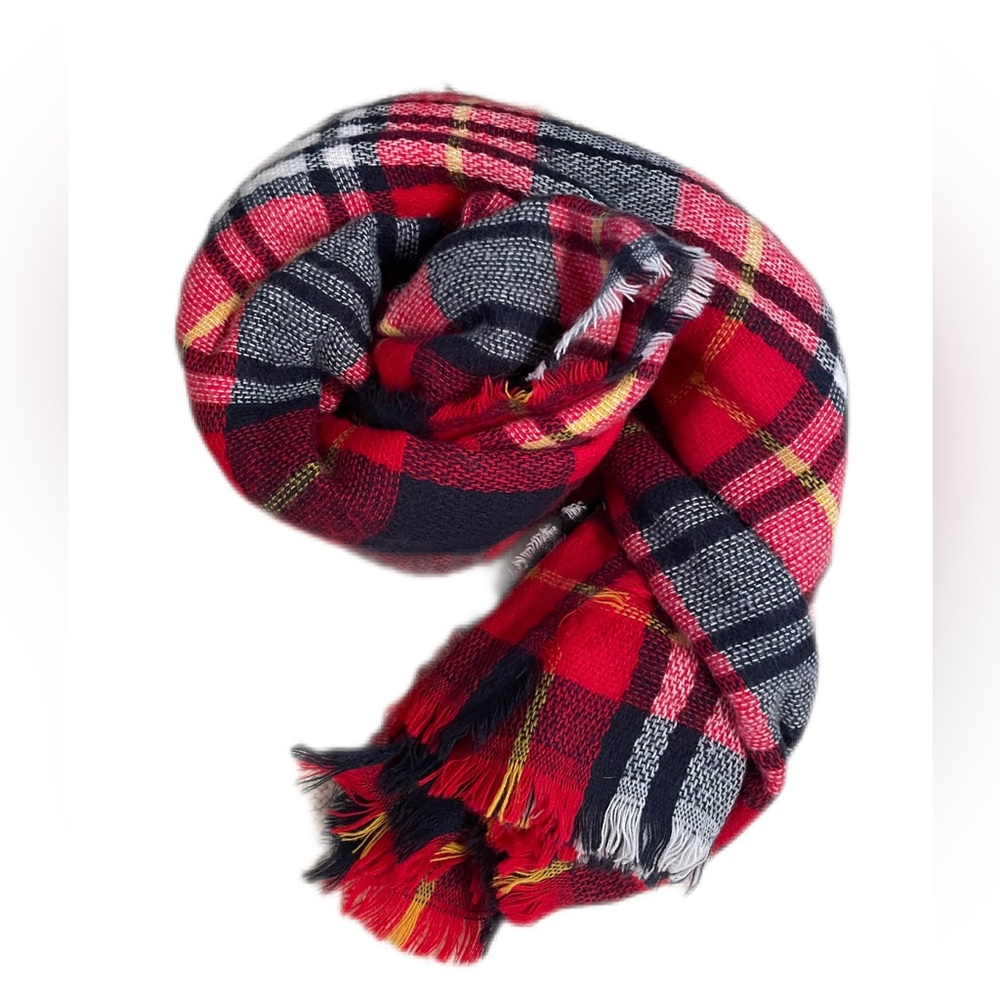 Oversized Plaid Scarf